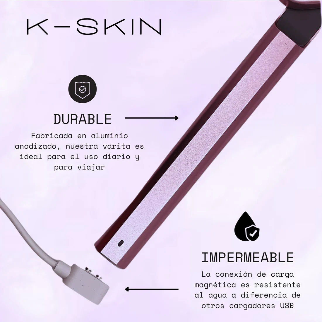 Masajeador Facial Skincare 4 en 1 con Luz LED Roja