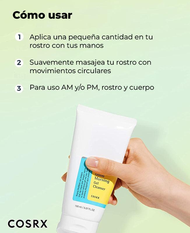 Gel limpiador de CosRX - Low pH Good Morning Gel Cleanser - Arumi Korean Cosmetics
